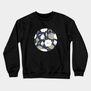 Luxury White Lotus Crewneck Sweatshirt